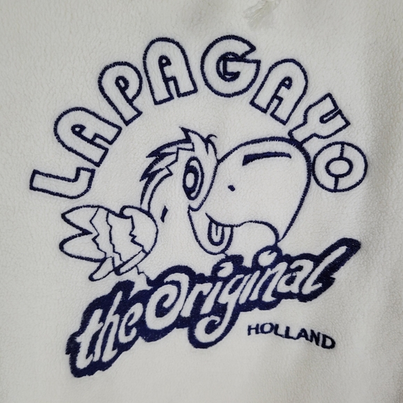 LAPAGAYO HOLLAND | vintage colour block reverse weave pullover hoodie sweater - Picture 2 of 9